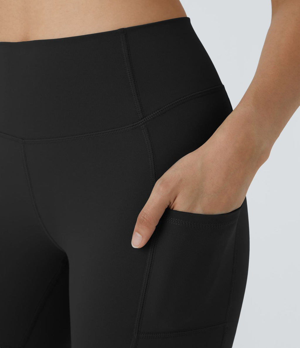 Short Course Biker Yoga Taille Haute avec Poches Latérales