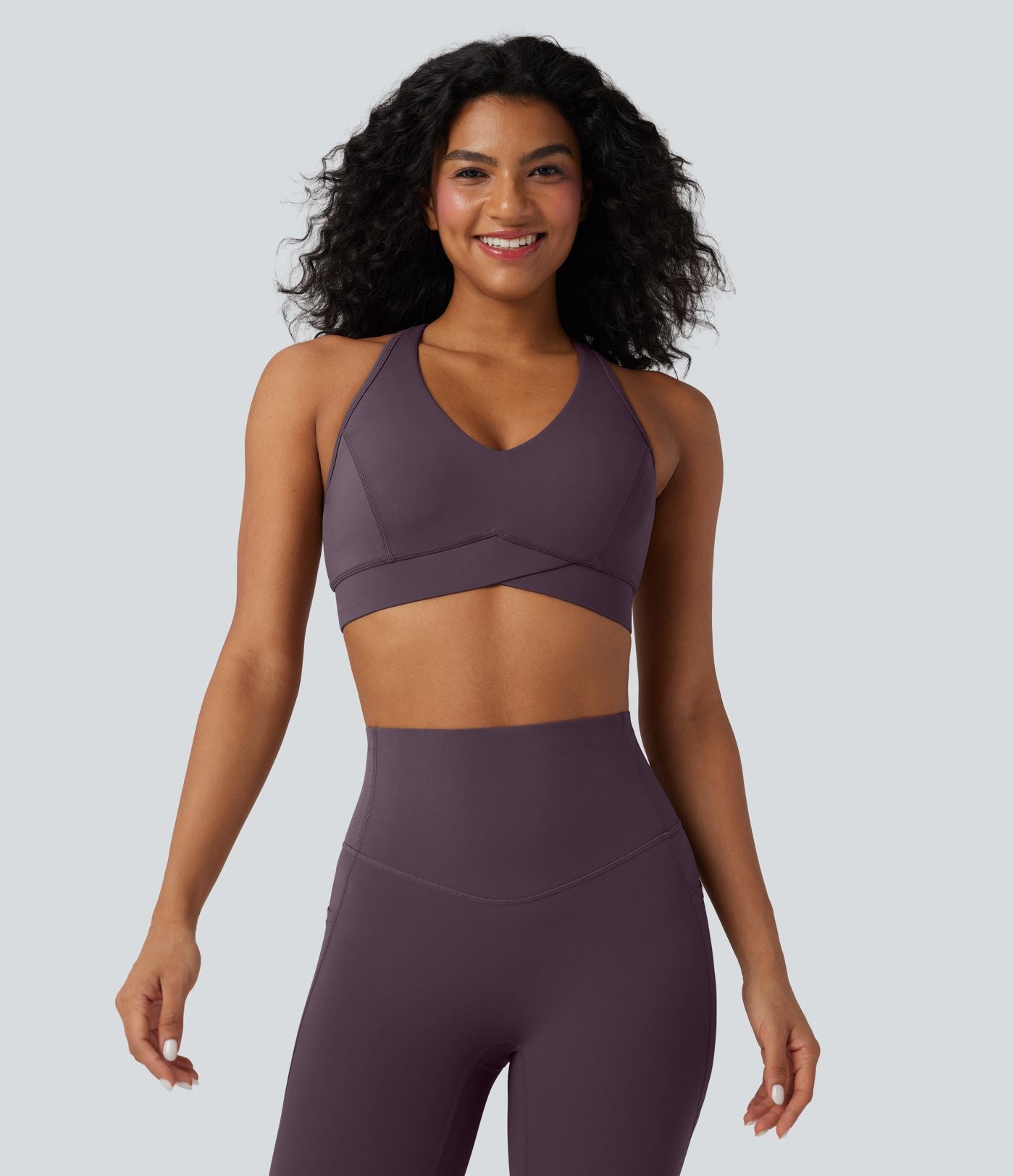 Brassière de sport entraînement Halara UltraSculpt™ soutien intermédiaire col V dos nageur bonnets A-C