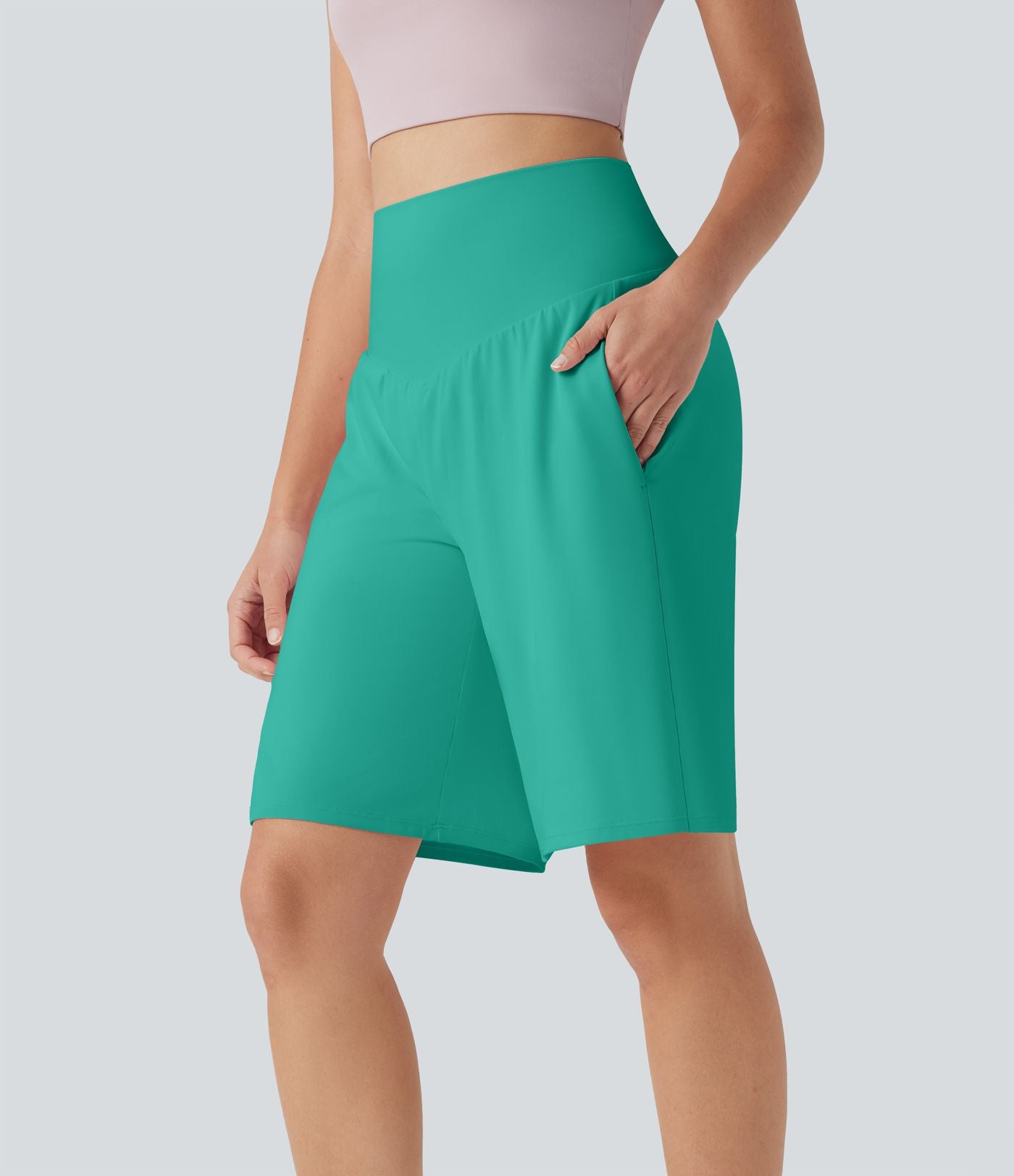 Bermuda SoftlyZero™ Airy de yoga taille haute avec poches multiples et effet frais InstantCool