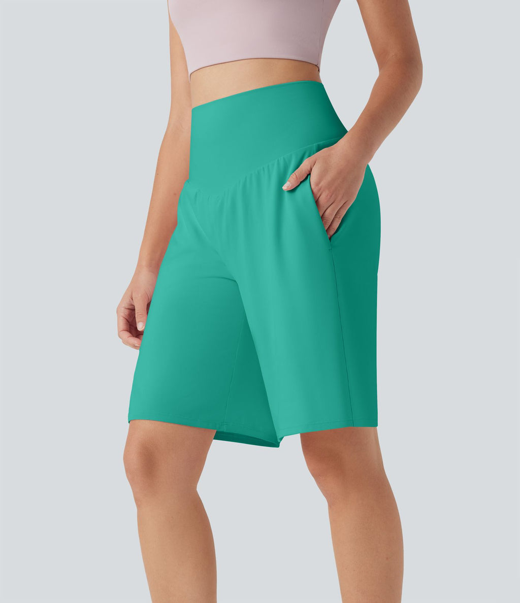 Bermuda SoftlyZero™ Airy de yoga taille haute avec poches multiples et effet frais InstantCool