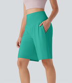 Bermuda SoftlyZero™ Airy de yoga taille haute avec poches multiples et effet frais InstantCool