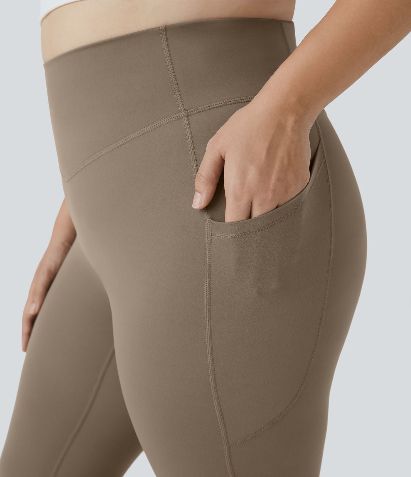 Legging Capri Training Taille Haute Poches Latérales Sculptante Grande Taille