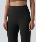 Pantalon de yoga gainant taille haute coupe droite