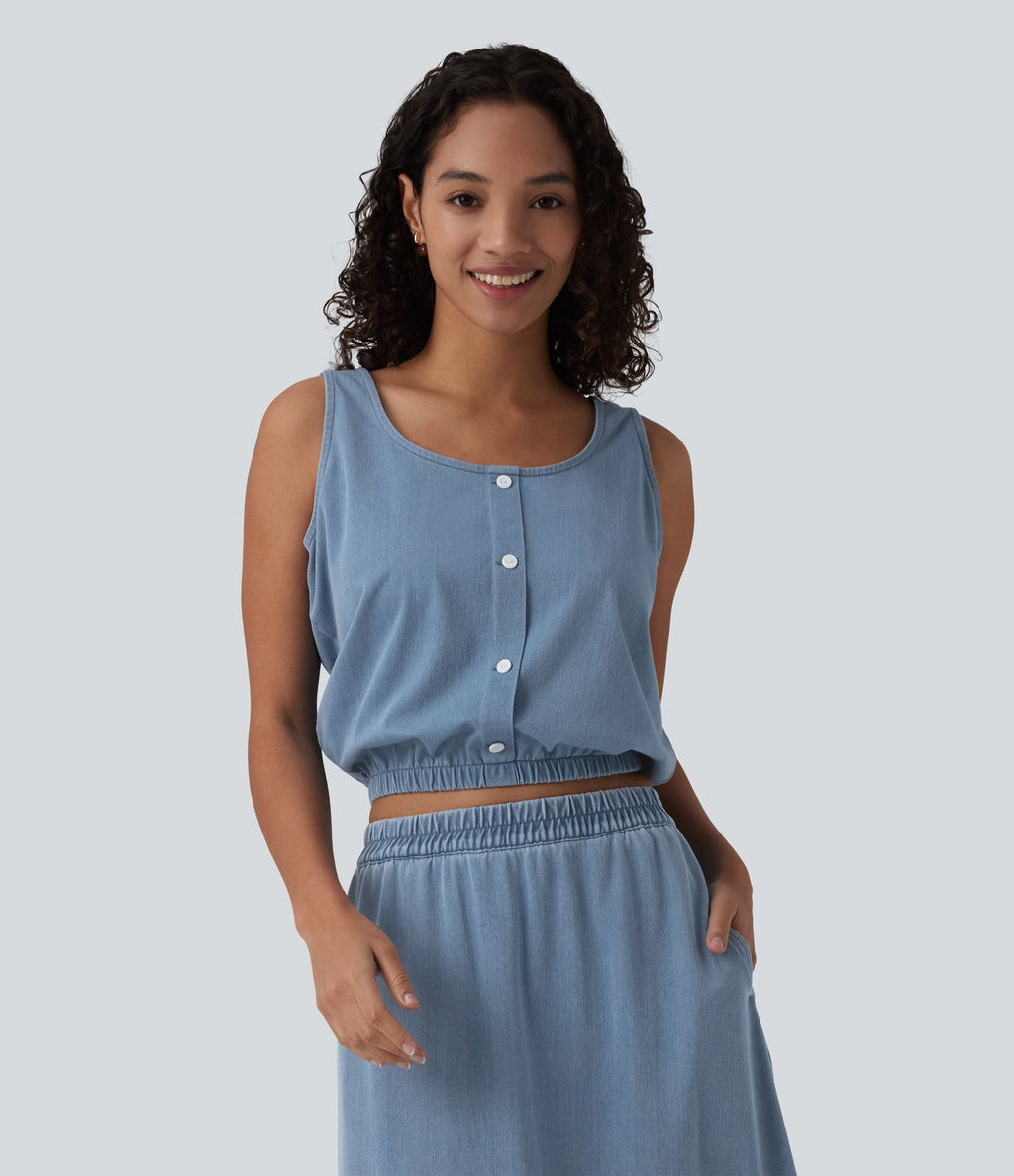 Halara Flex™ Débardeur casual en jean col U