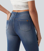 Halara Flex™ Jean slim casual capri taille haute avec fentes et poches