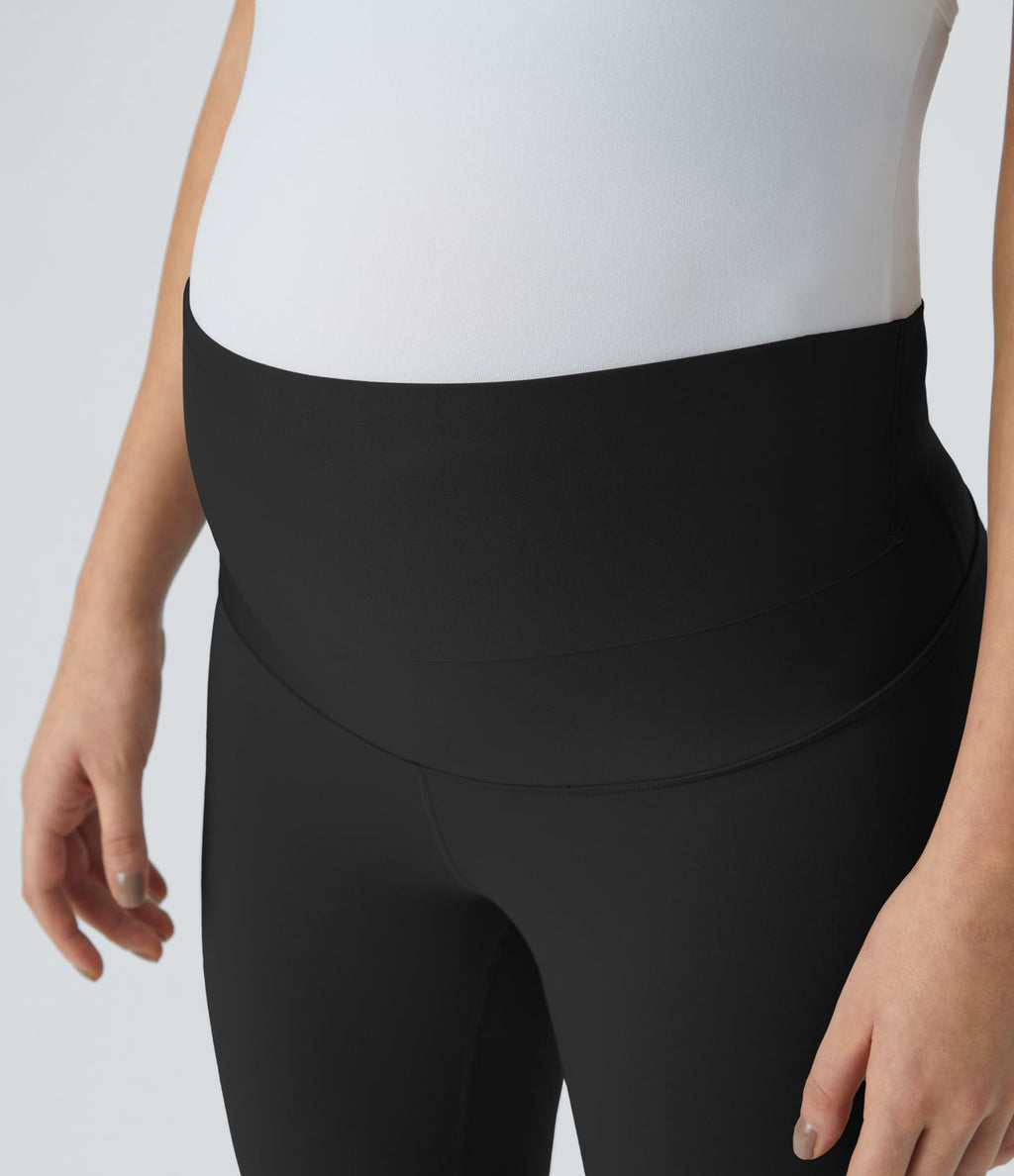 Legging 7/8 de yoga de maternité Softlyzero™ à taille très haute - Protection UPF50+
