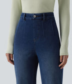 Jean Halara Flex™ taille haute gainant coupe droite décontracté avec poches