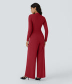 Combinaison de cérémonie à manches longues, coupe large avec poches latérales et zip invisible - Édition Easy Peasy