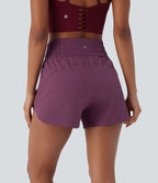 Short de course à pied Breezeful™ 2-en-1 séchage rapide, taille haute à poches multiples, ourlet arrondi 8,8cm