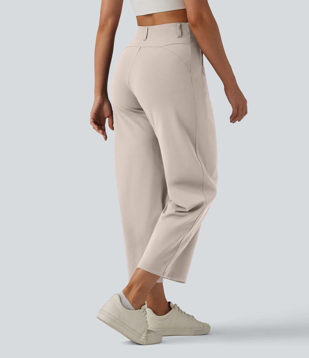 Pantalon barrel DayStretch taille haute avec poches