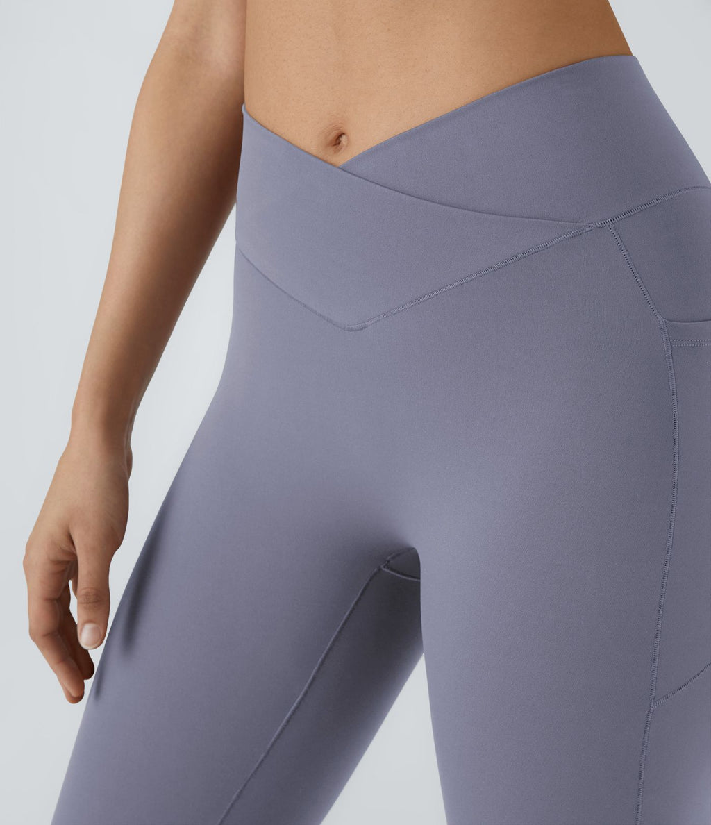 Patitoff™ 2.0 Legging Yoga Résistant Poils d'Animaux Taille Haute Croisée Poches Latérales