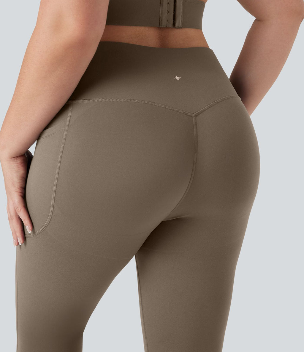 Jupe-short de tennis courte 2-en-1 gainante taille haute avec poches