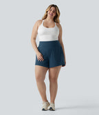 Short de yoga SoftlyZero™ Airy grande taille effet gainant 2-en-1 effet frais, entrejambe 13cm taille haute avec poches