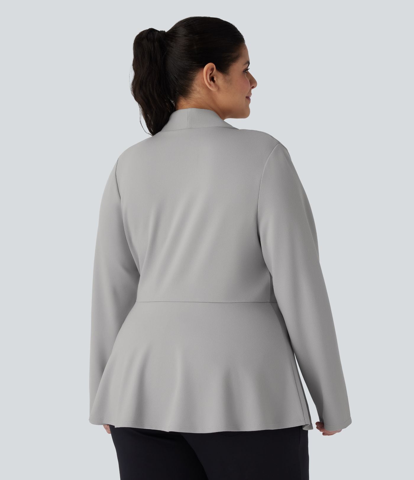 Veste de travail basque devant unique col V grande taille