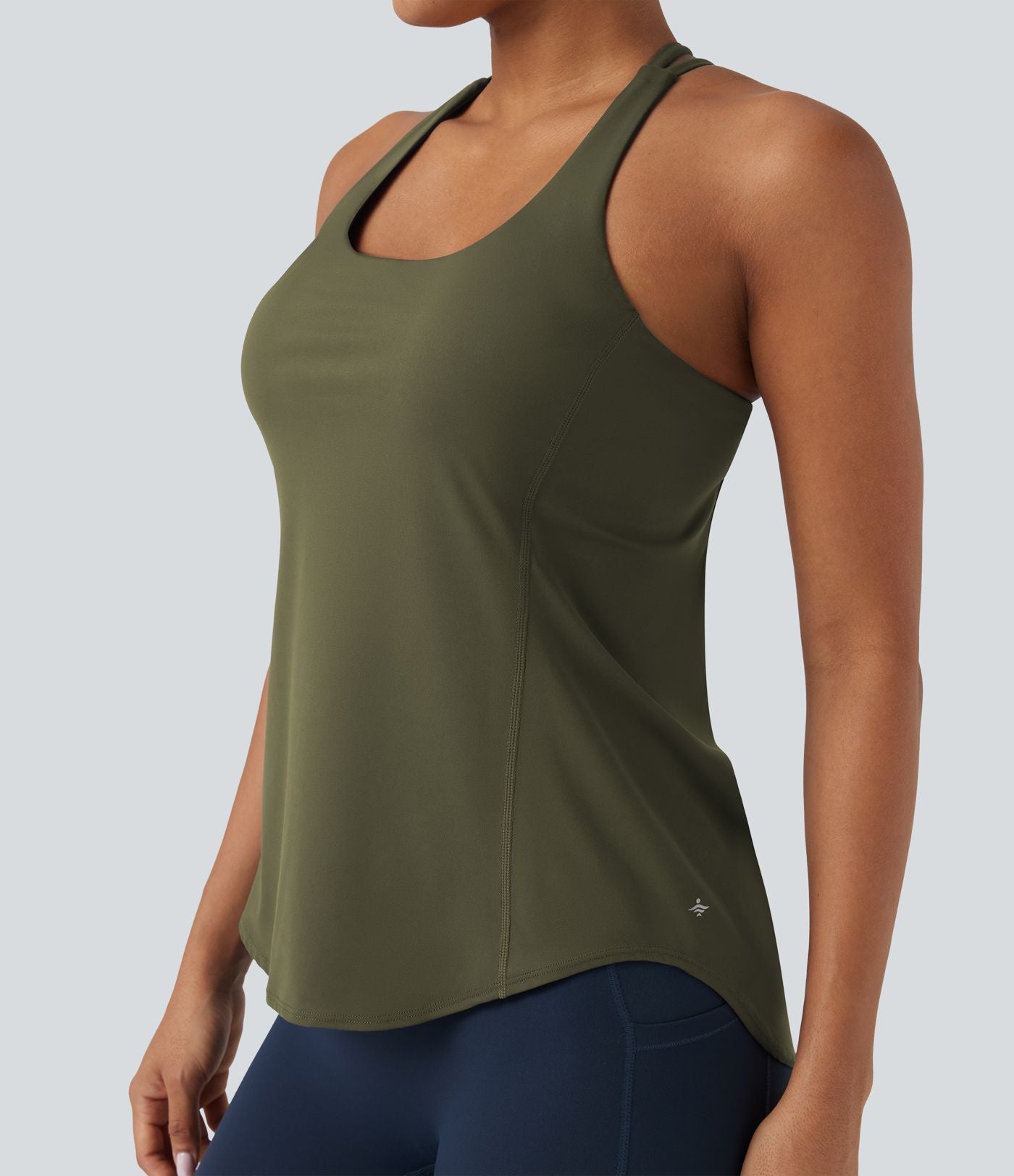 Débardeur running Halara UltraSculpt™ col rond dos croisé bonnets E-G