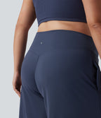 Pantalon corsaire grande taille large SoftlyZero™ Airy taille haute croisée effet frais InstantCool avec poches