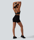 Brassière de sport SoftlyZero™ à maintien léger, dos nu, bretelles réglables, col en U, brassière intégrée bonnets B-DD