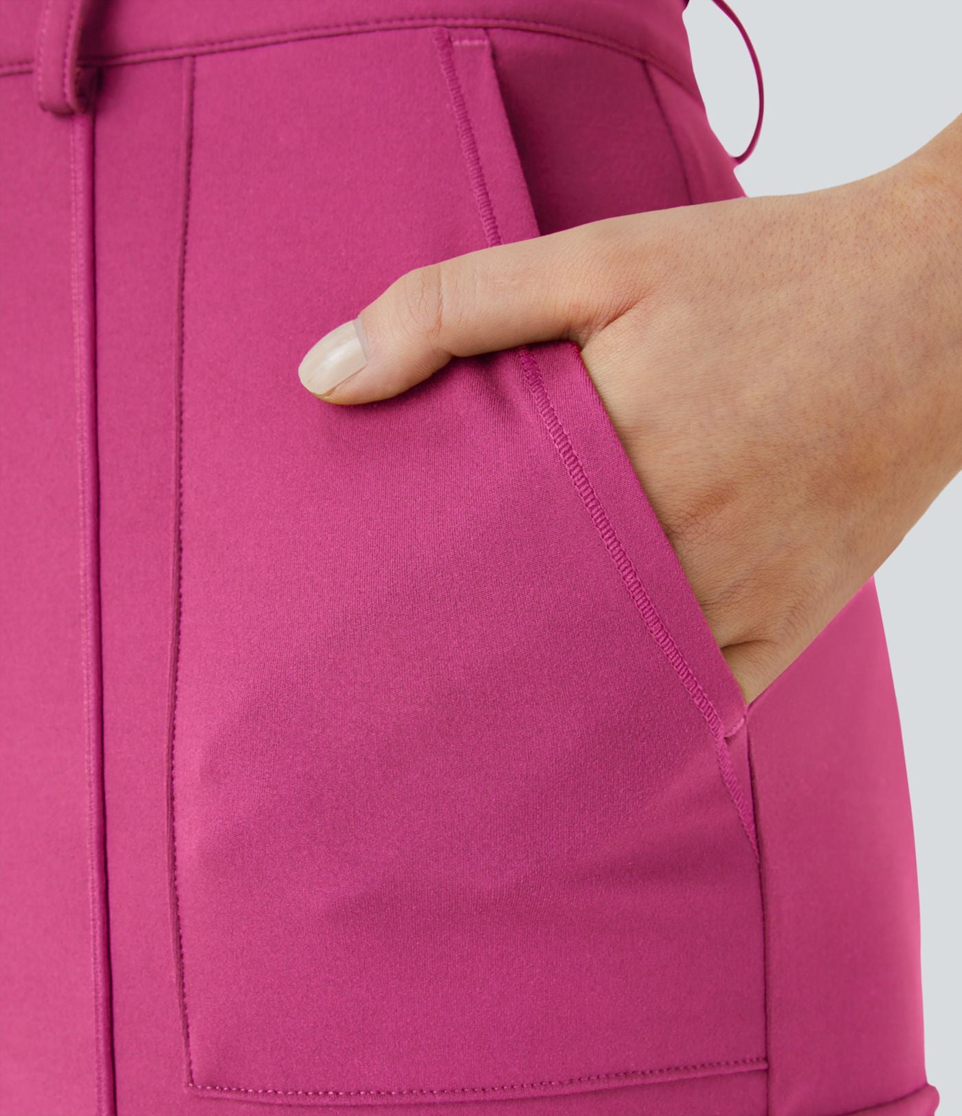 Pantalon cargo ajusté uni taille haute DayStretch avec poches zippées