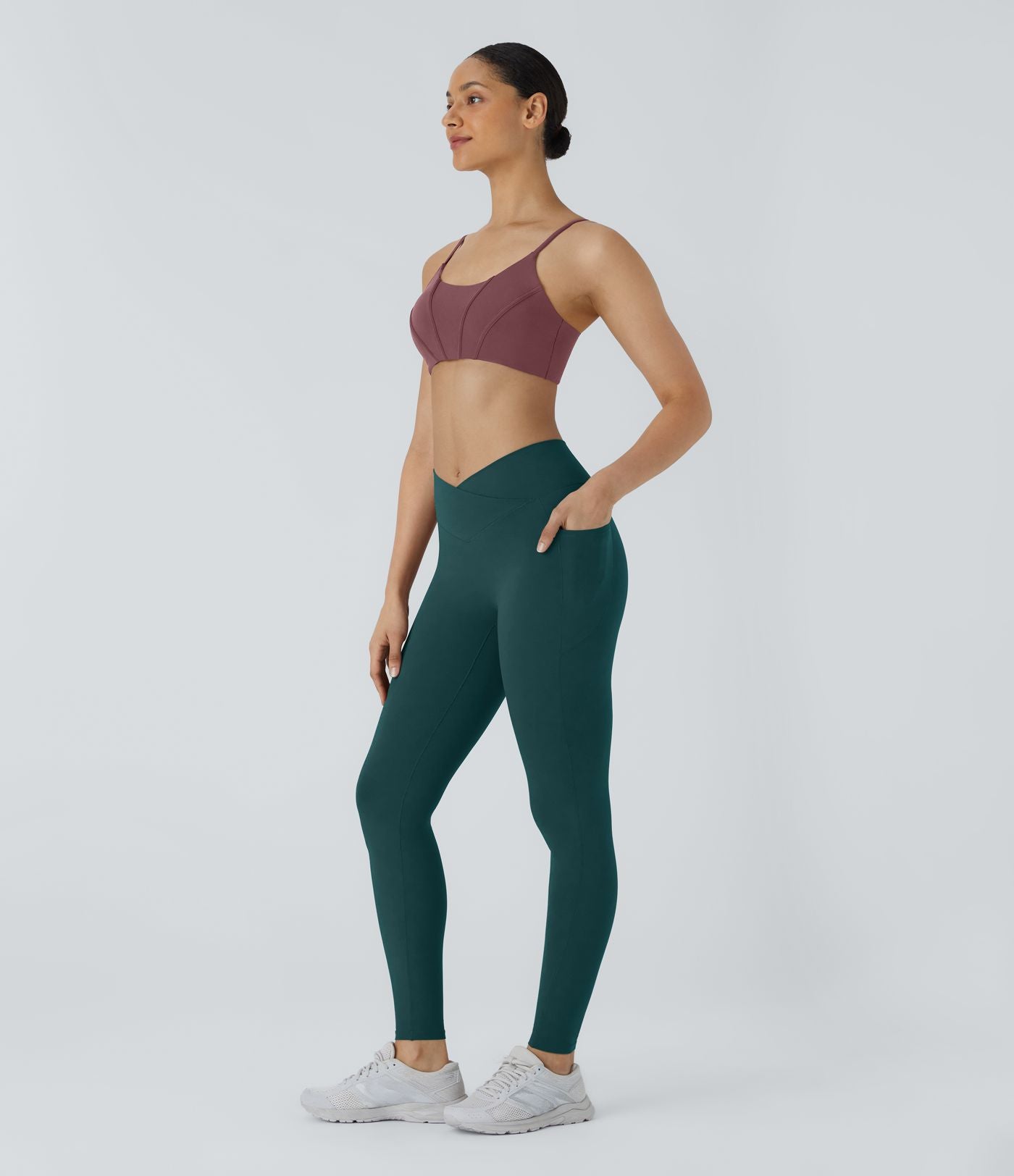 Patitoff™ 2.0 Legging Yoga Résistant Poils d'Animaux Taille Haute Croisée Poches Latérales
