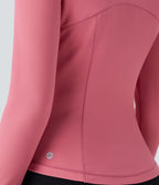 Patitoff™ Flow Veste Casual Courte à Col Montant Résistante aux Poils d'Animaux avec Fermeture Éclair Poches Latérales et Trou pour le Pouce