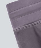 Jupe Casual Évasée Mesh Mi-Longue Fuide 2 en 1 Contrastée Taille Haute Cordon Poche Latérale