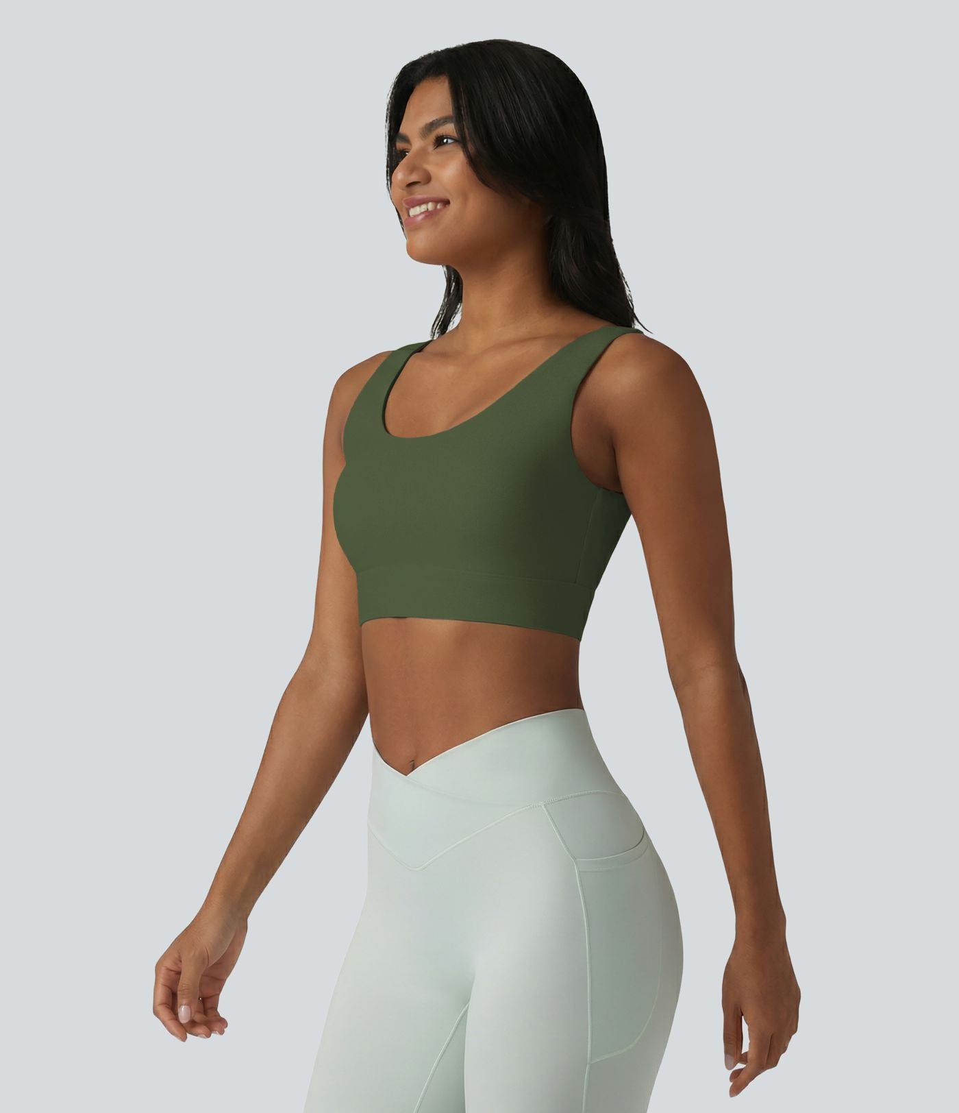Brassière de sport Halara UltraSculpt™ maintien moyen dos nu avec boucle ajustable et brassière intégrée