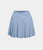 Jupe de tennis SoftlyZero™ Airy taille haute confortable 2-en-1 poches latérales croisées évasée effet frais