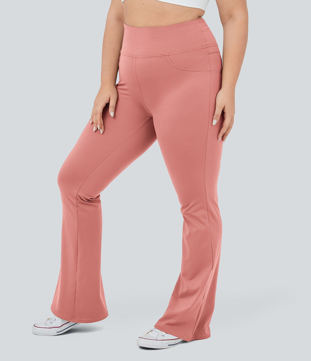 Legging yoga évasé grande taille taille haute DayStretch avec poches