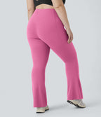Pantalon de yoga à coupe bootcut gainant taille haute grande taille avec poches Halara UltraSculpt™