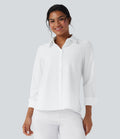 Chemise de travail unie à manches longues