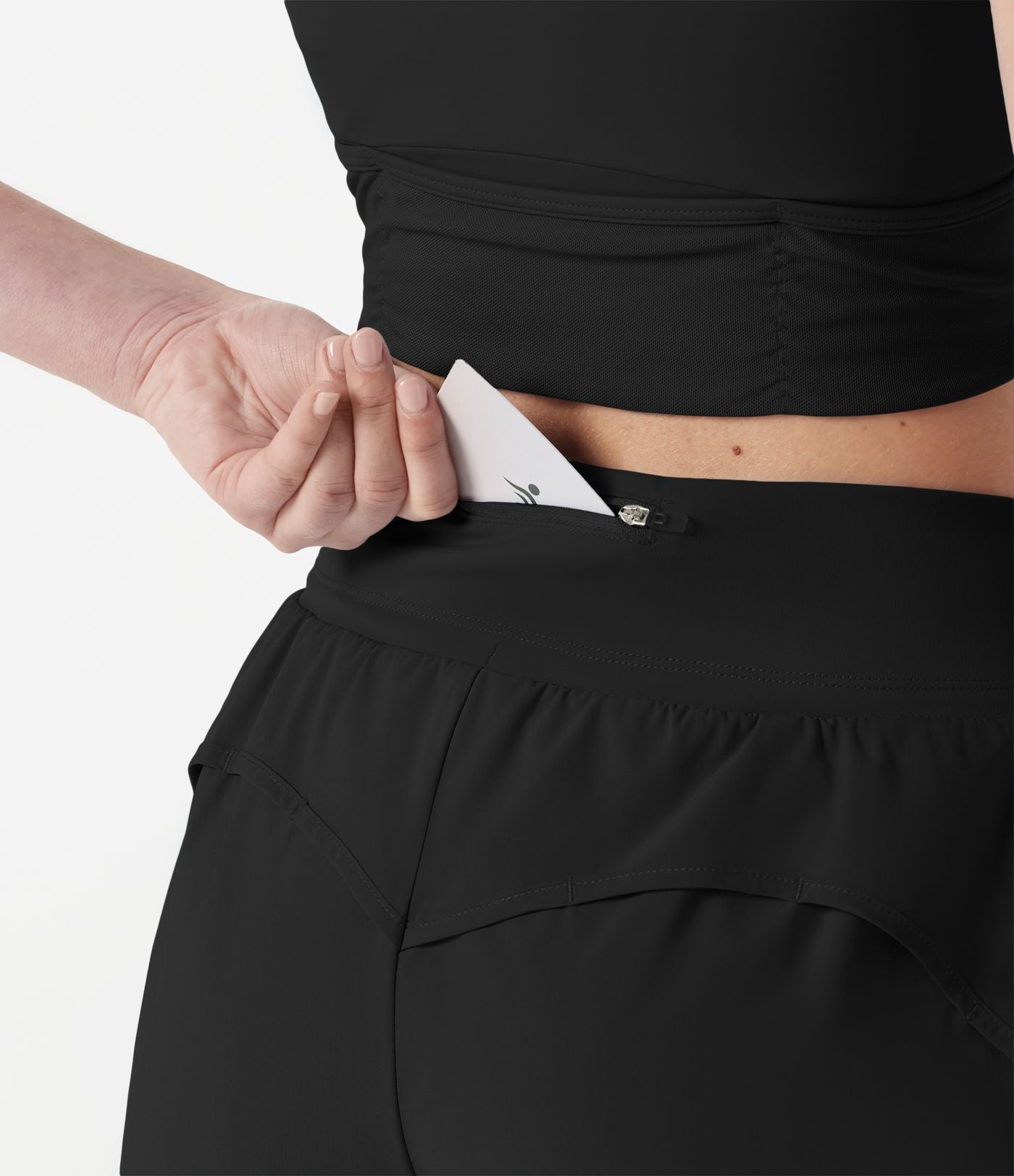 Short de sport 2-en-1 Breezeful™ taille haute à cordon ajustable, séchage rapide et poches