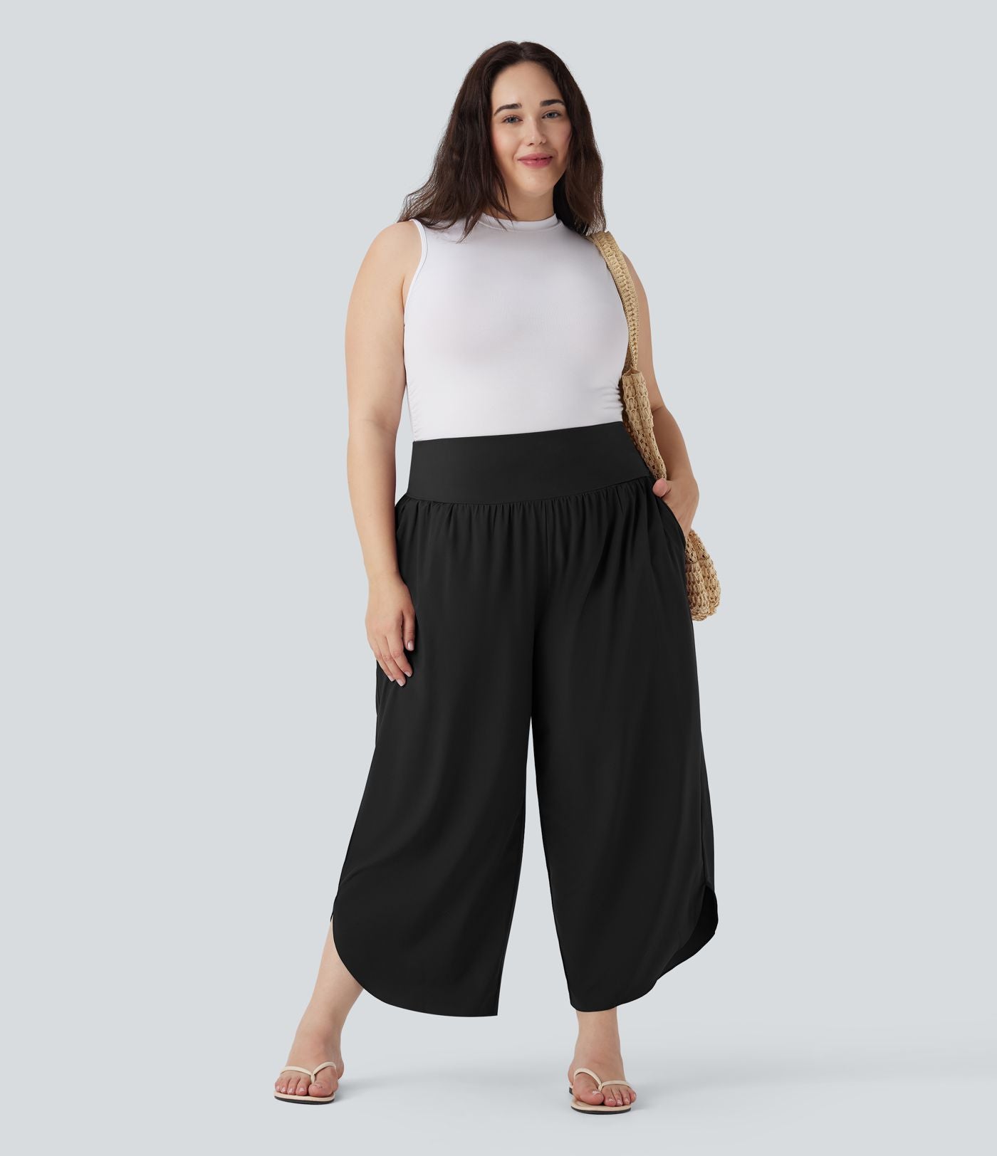 Pantalon tailleur gainant taille haute avec poches Halara Flex™