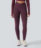 OneForm Seamless Flow Legging 7/8 yoga froncé taille haute croisée