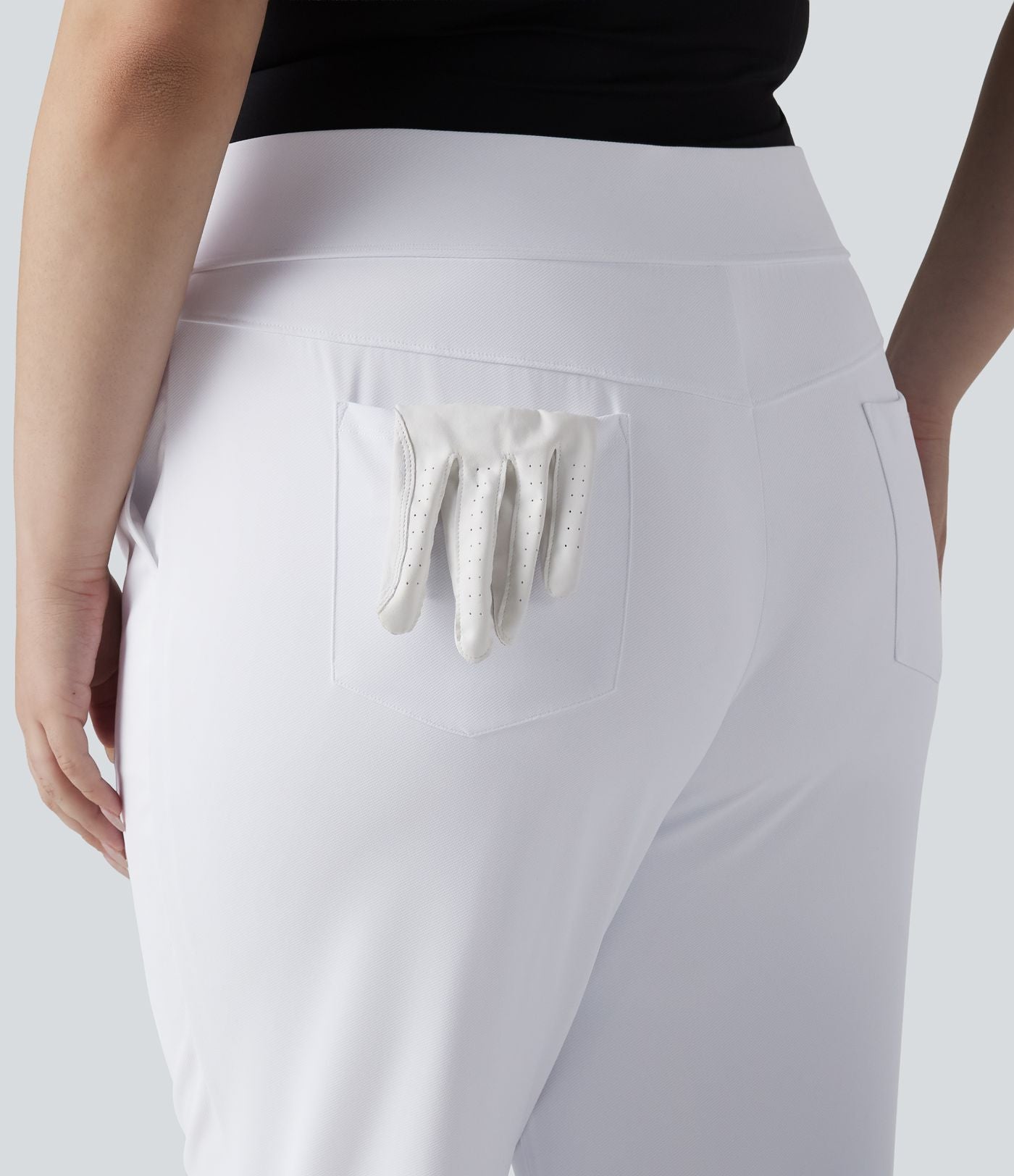 Pantalon de golf grande taille taille haute à séchage rapide avec poches — Golf Tee — UPF40+
