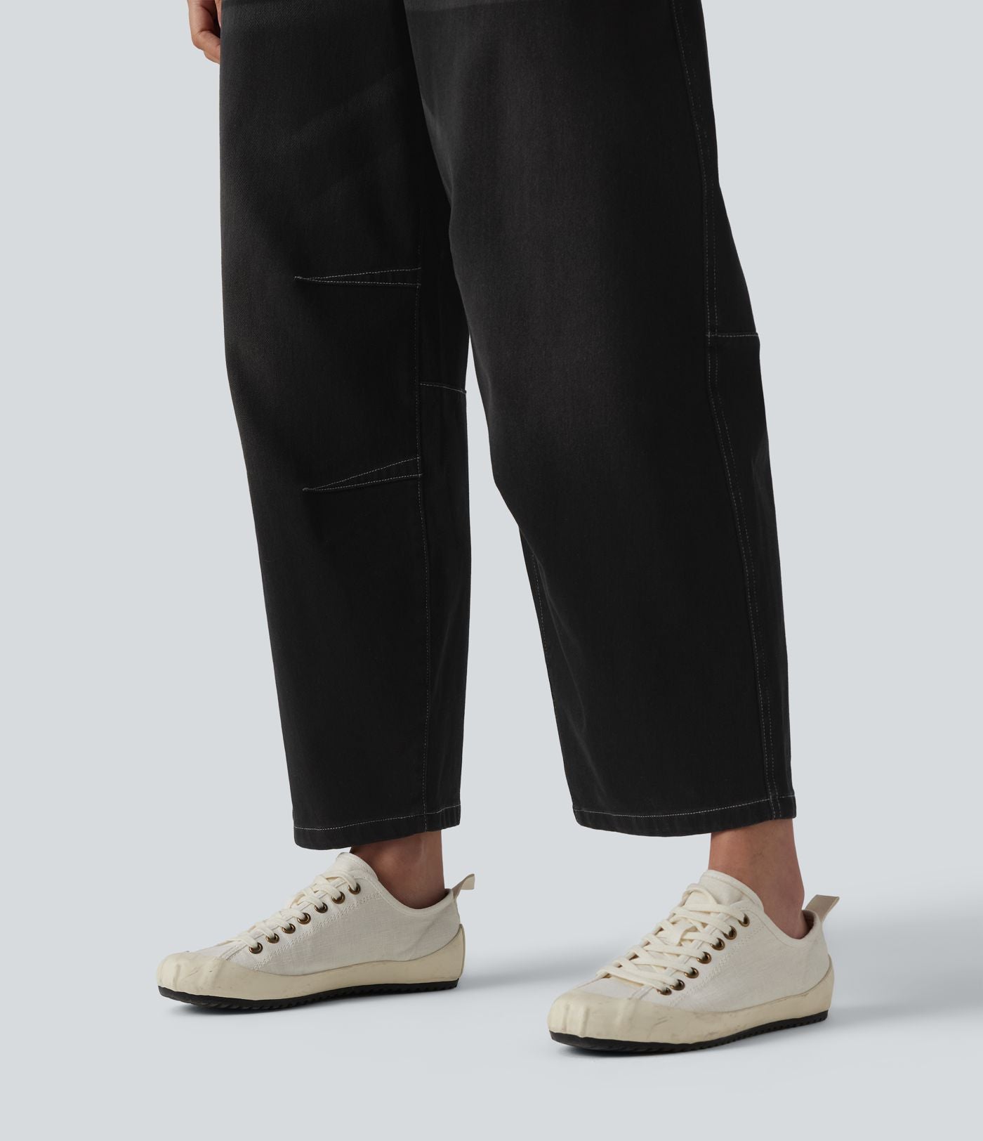 Jean Barrel 7/8 taille basse Halara Flex™ avec poches zippées