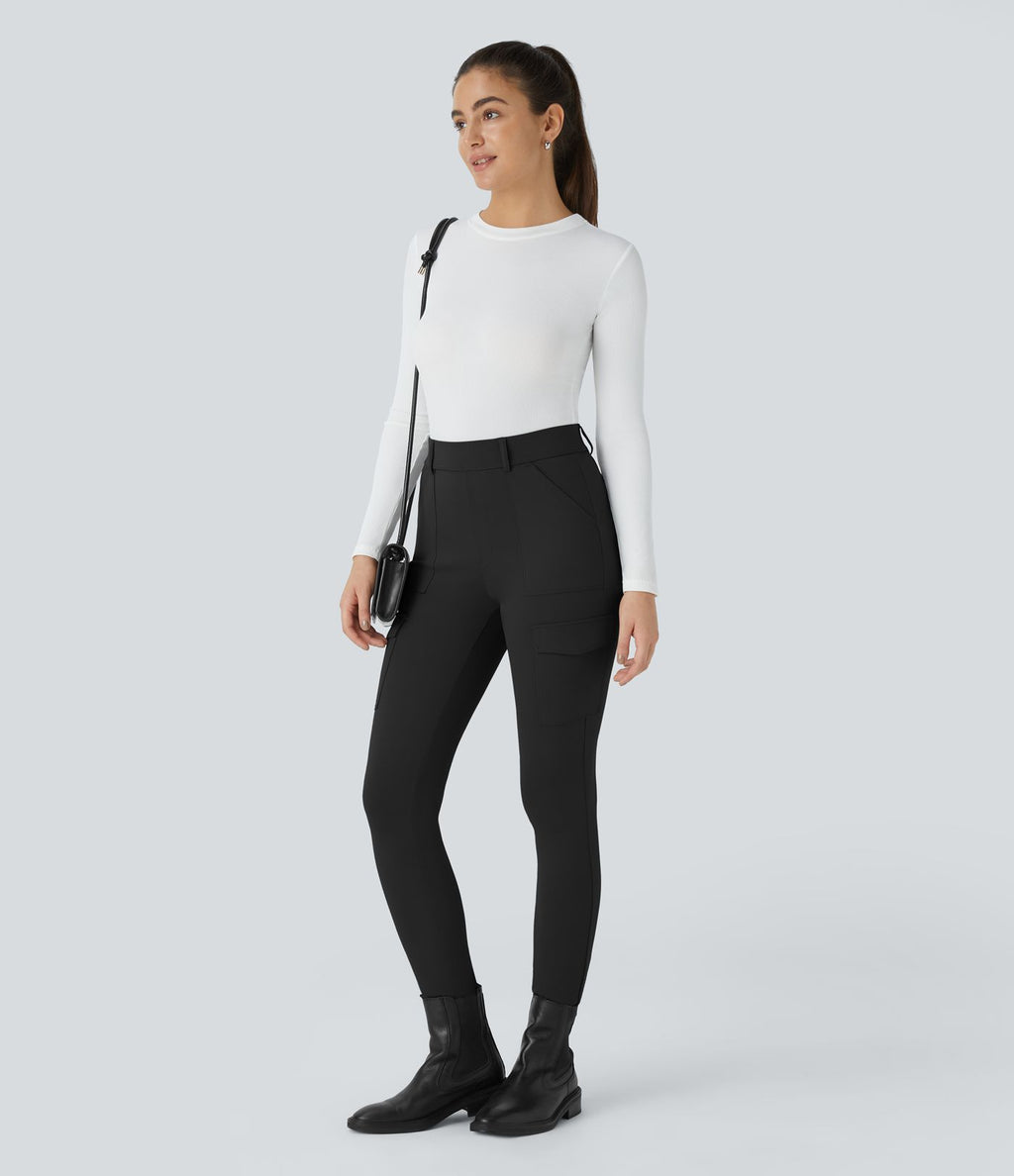 Pantalon cargo ajusté tailleur taille haute Halara Flex™ DayStretch avec poches