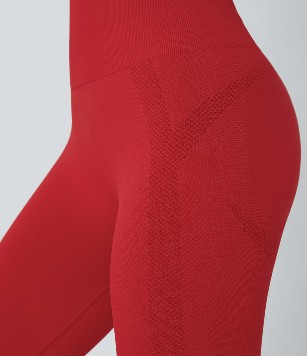 Legging yoga 7/8 taille haute froncé sans couture OneForm Seamless Flow