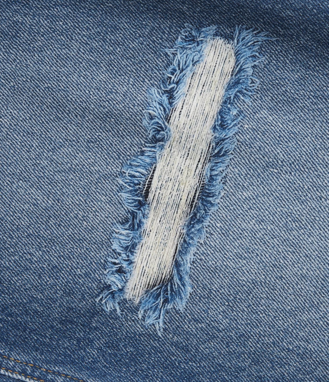 Pantalon de jogging taille haute en molleton French Terry imprimé jean avec poches