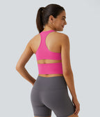 Softlyzero™ Plush Plus Débardeur Yoga Crop à Col U Plongeant Dos Nu Dos Nageur Découpé - UPF50+