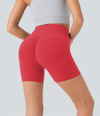 Short cycliste 12,5 cm d'entraînement gainant galbant taille haute avec effet scrunch et poches Halara UltraSculpt™