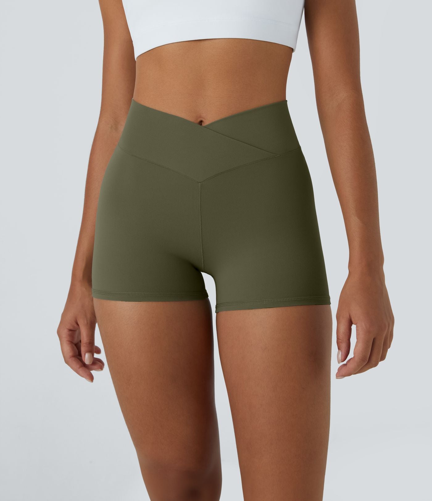 Softlyzero™ Short 7,5cm Biker Taille Haute Croisé Uni
