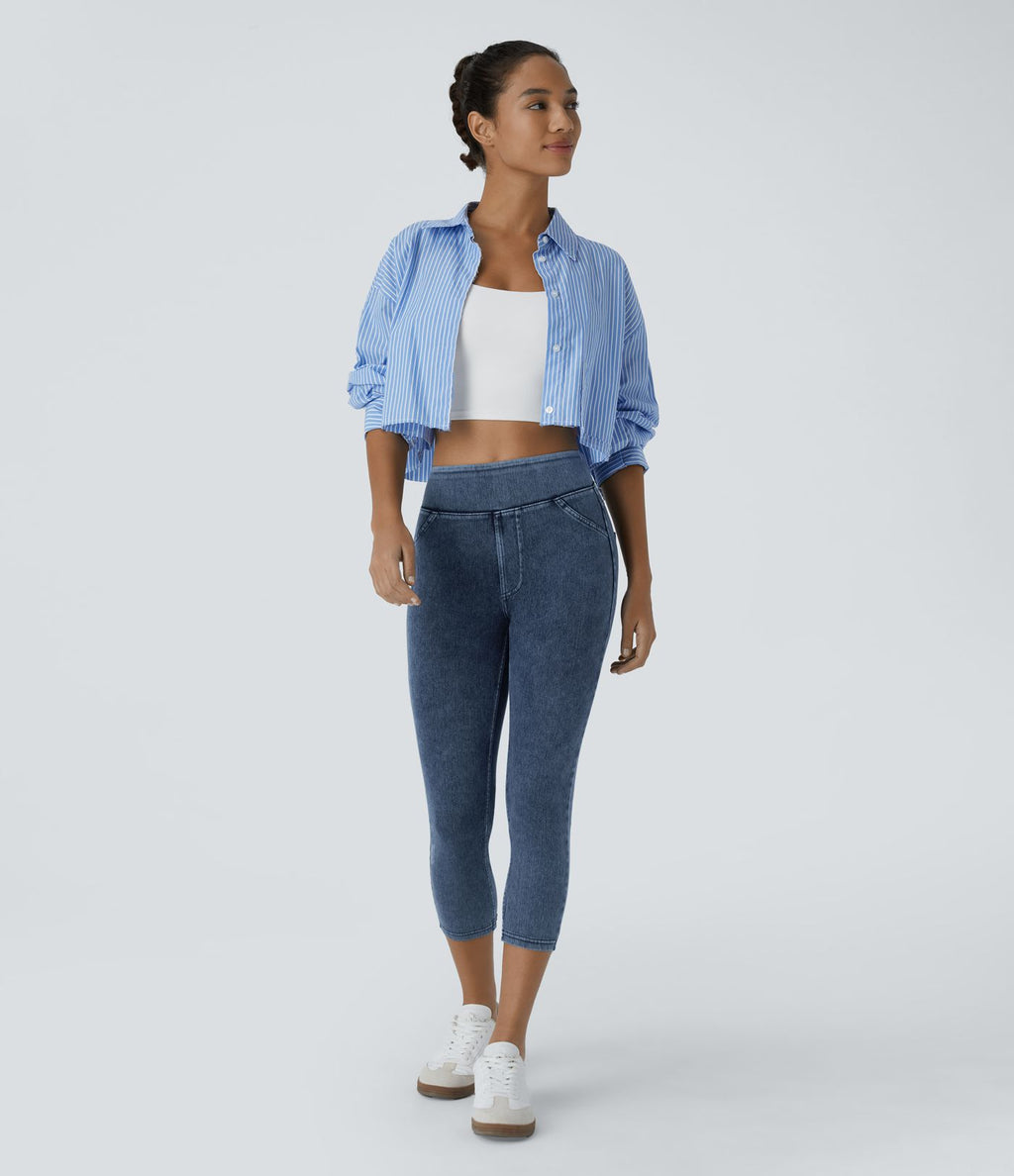 Halara Flex™ Jegging Capri Taille Haute Extensible Poche Latérale Arrière