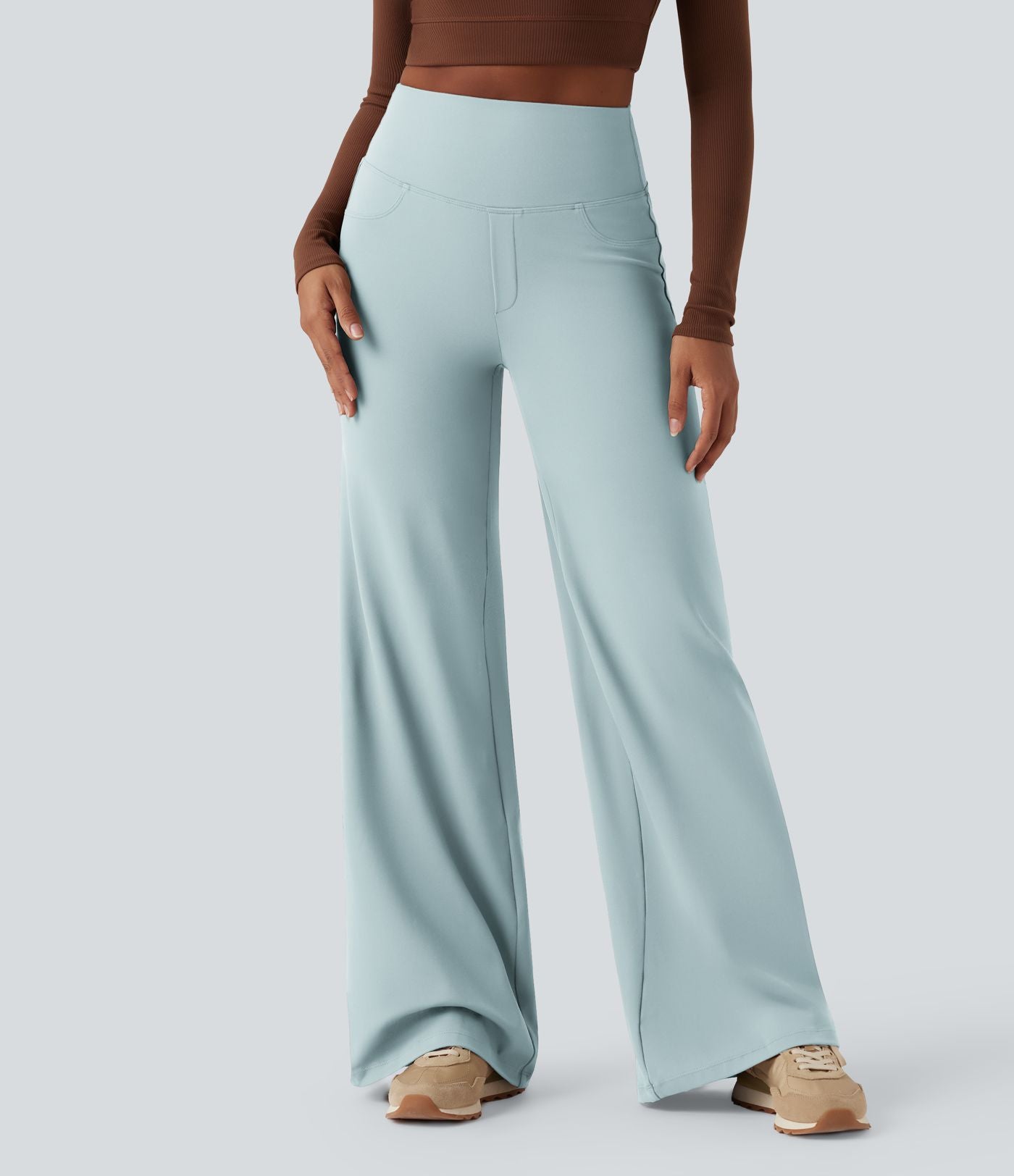 Pantalon yoga large gainant taille haute DayStretch avec poches