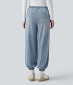Jean décontracté Halara Flex™ taille mi-haute avec cordon de serrage et pochesns