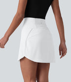Jupe de golf courte 2-en-1 SoftlyZero™ Airy effet frais InstantCool taille ultra-haute gainant avec ourlet arrondi et poches