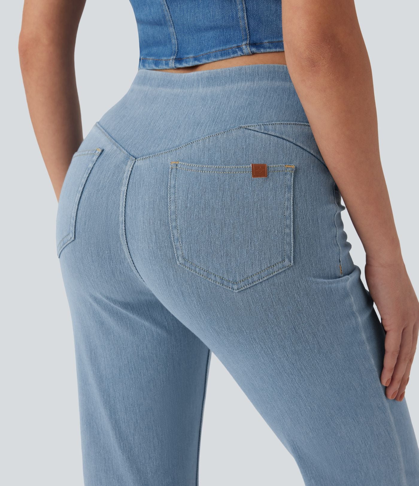 Jean décontracté Halara Flex™ taille mi-haute coupe évasée avec poches