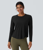 Haut de sport running séchage rapide toucher frais mesh contrastant ourlet arrondi