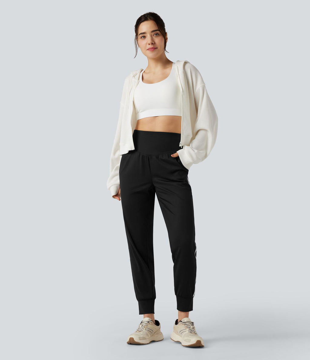Pantalon tailleur à coupe bootcut gainant taille haute avec poches Halara Flex™