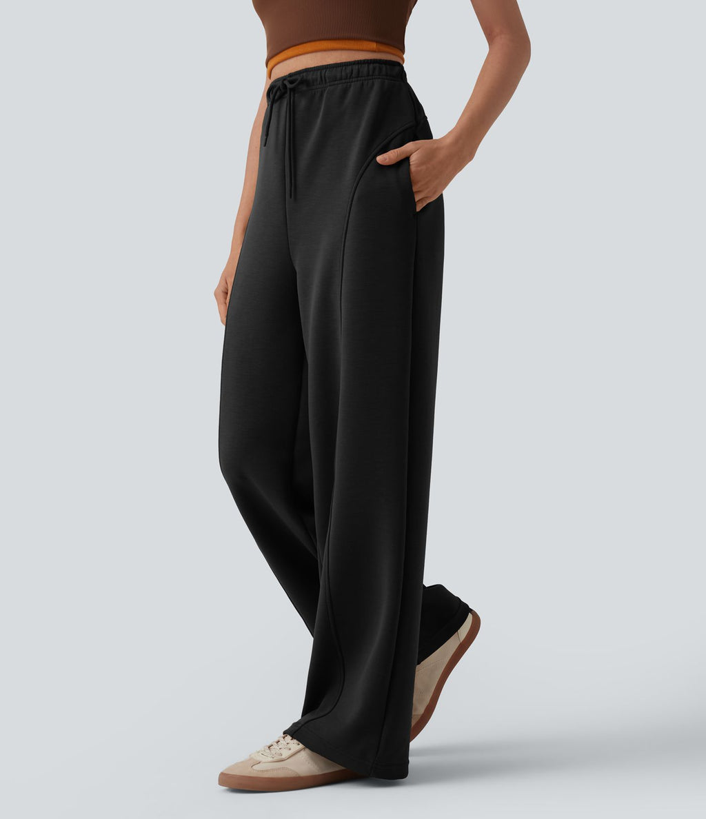 Pantalon casual SpacerTek™ coupe droite taille haute avec cordon de serrage et poches