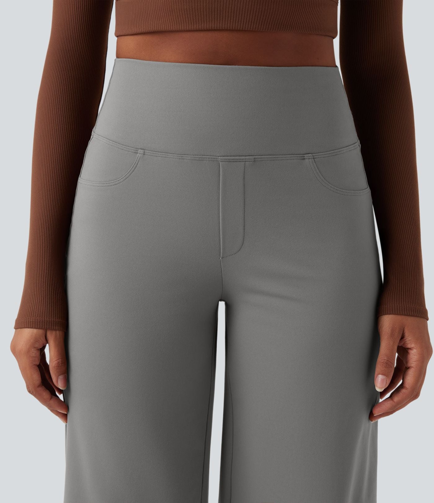 Pantalon yoga large gainant taille haute DayStretch avec poches